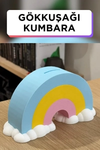 Gökkuşağı Kumbara | Rengârenk Tasarım, Dayanıklı Malzeme, Dekoratif ve Eğlenceli Hediyelik 